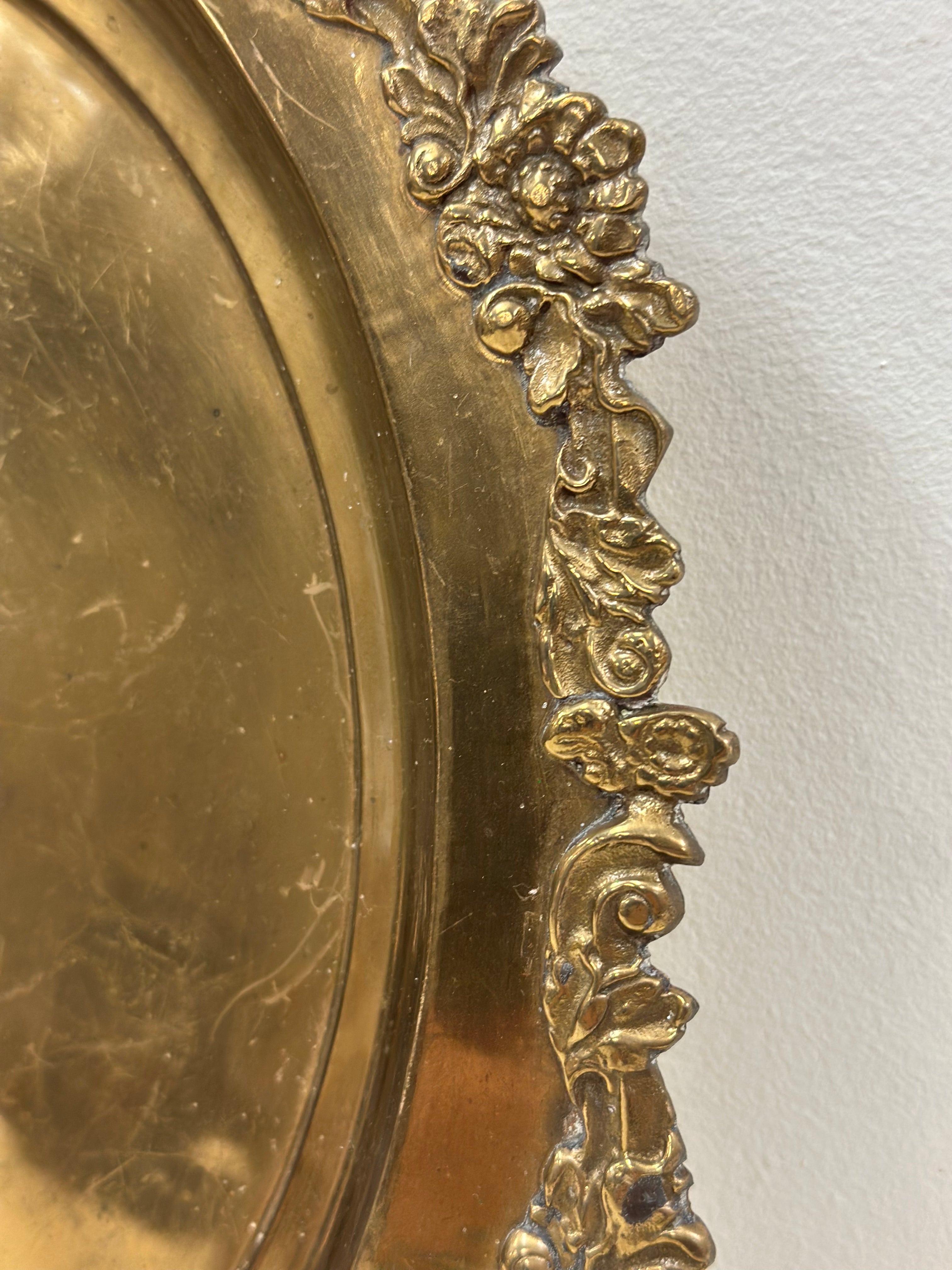 Ornate Brass Gold Platter