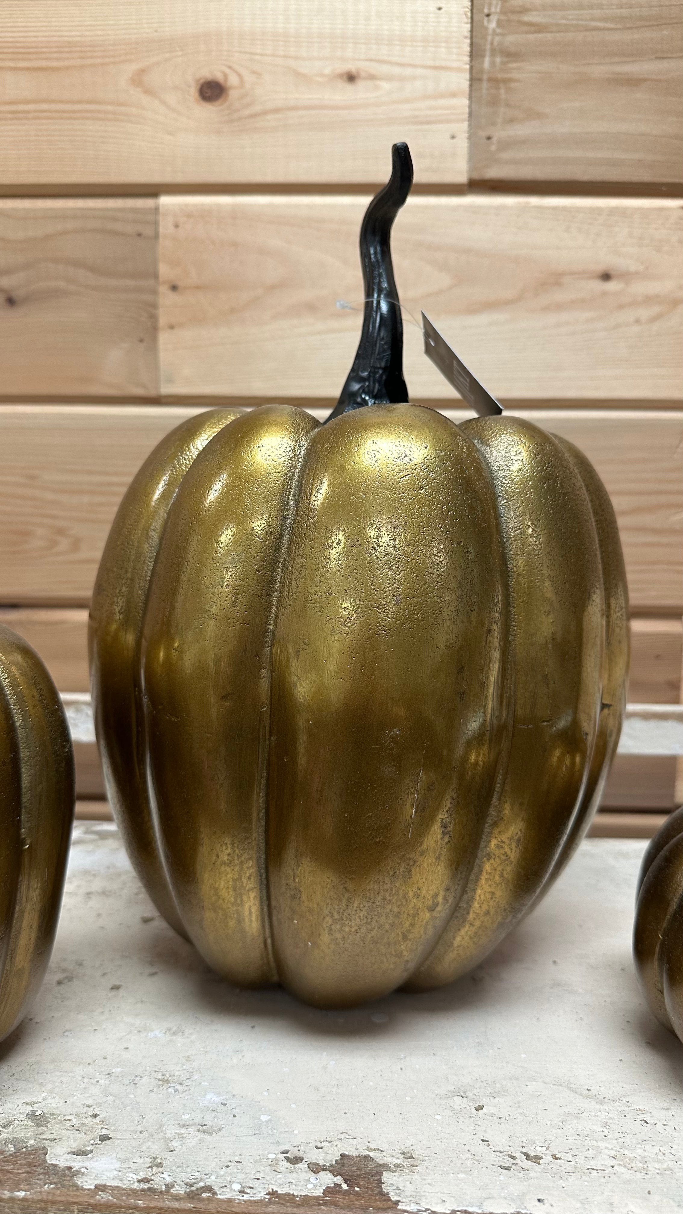 Cast Metal Gold Pumpkin