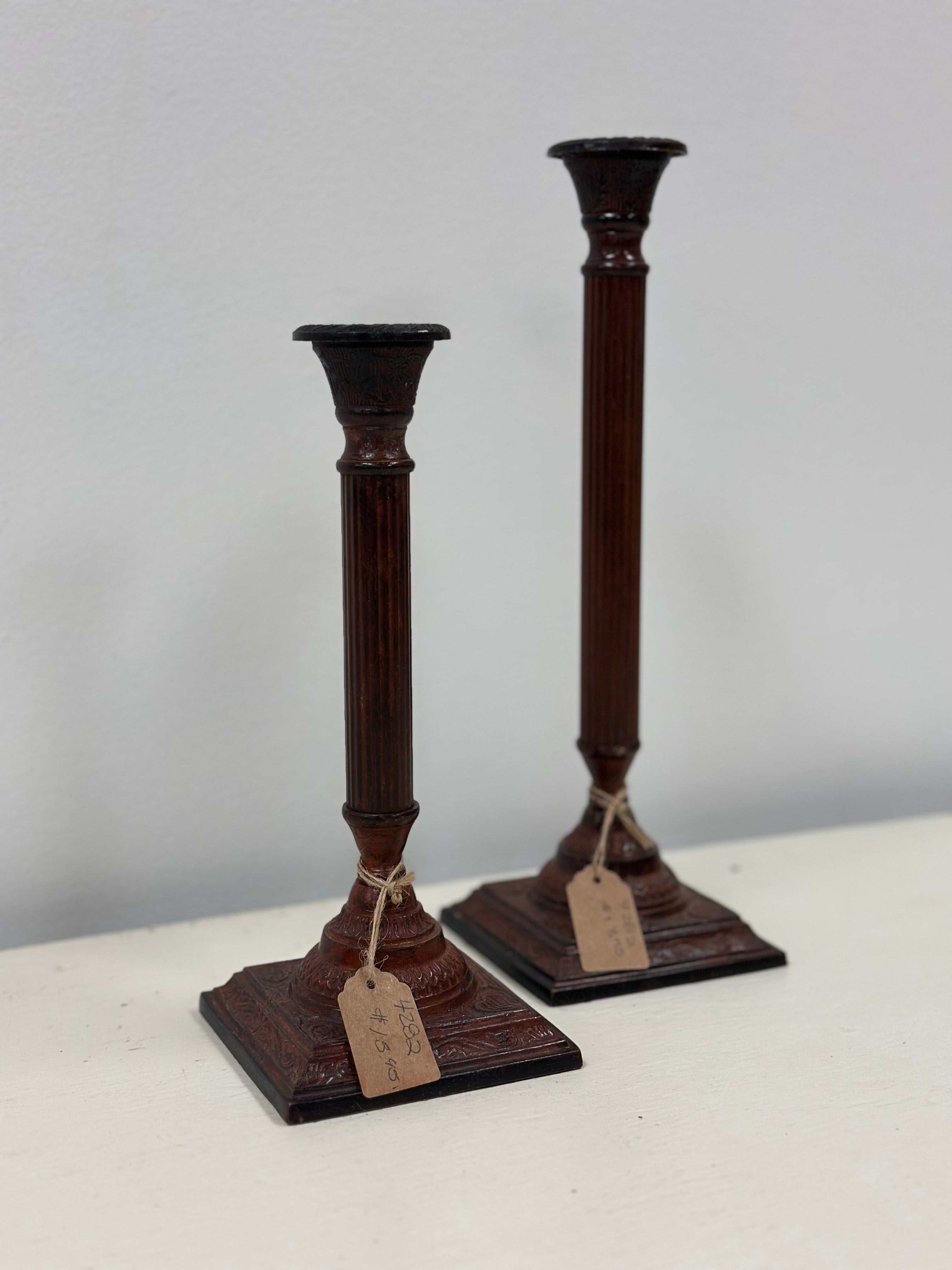 Bronze Metal Candlesticks