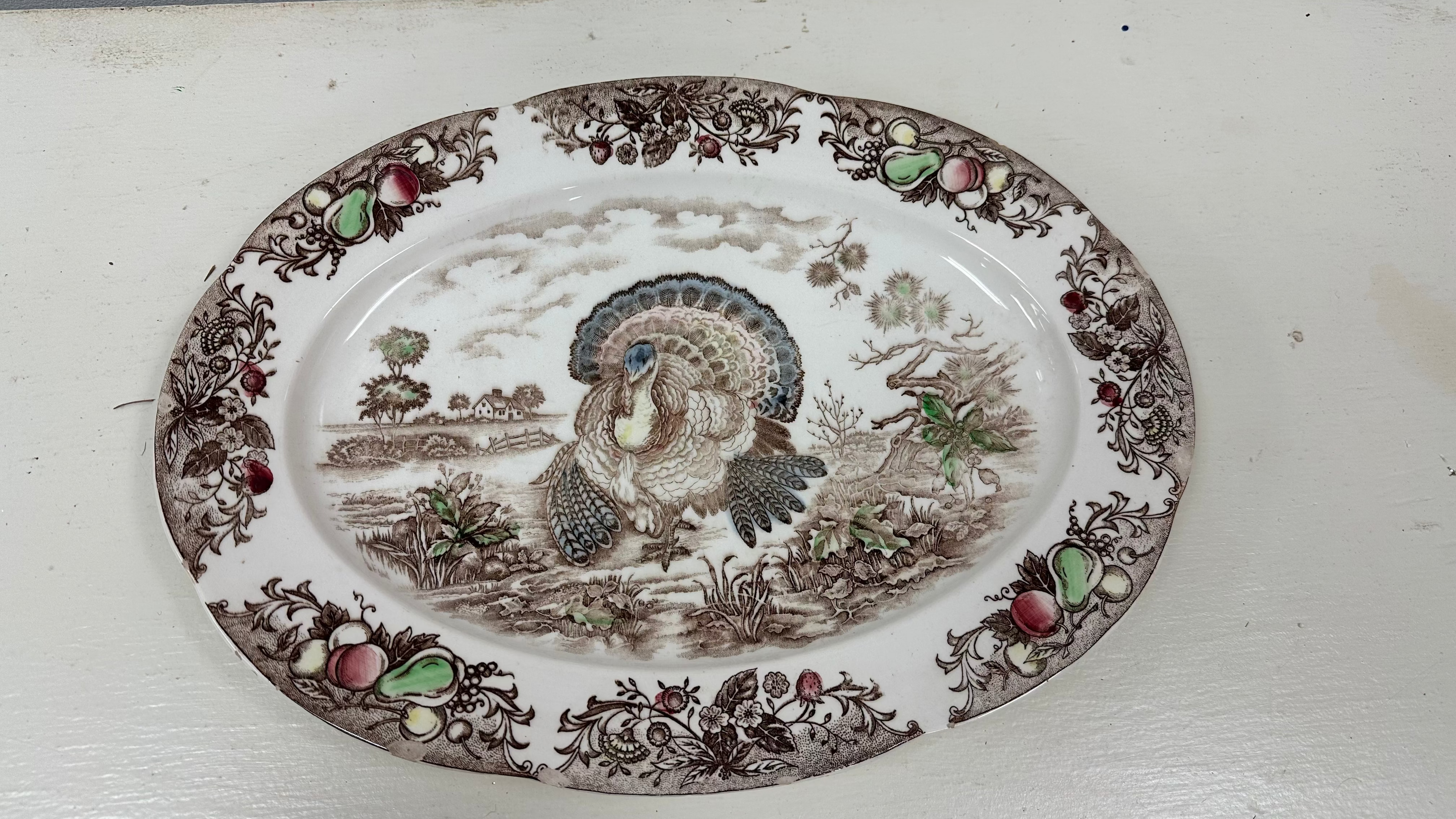 Vintage Turkey Platter