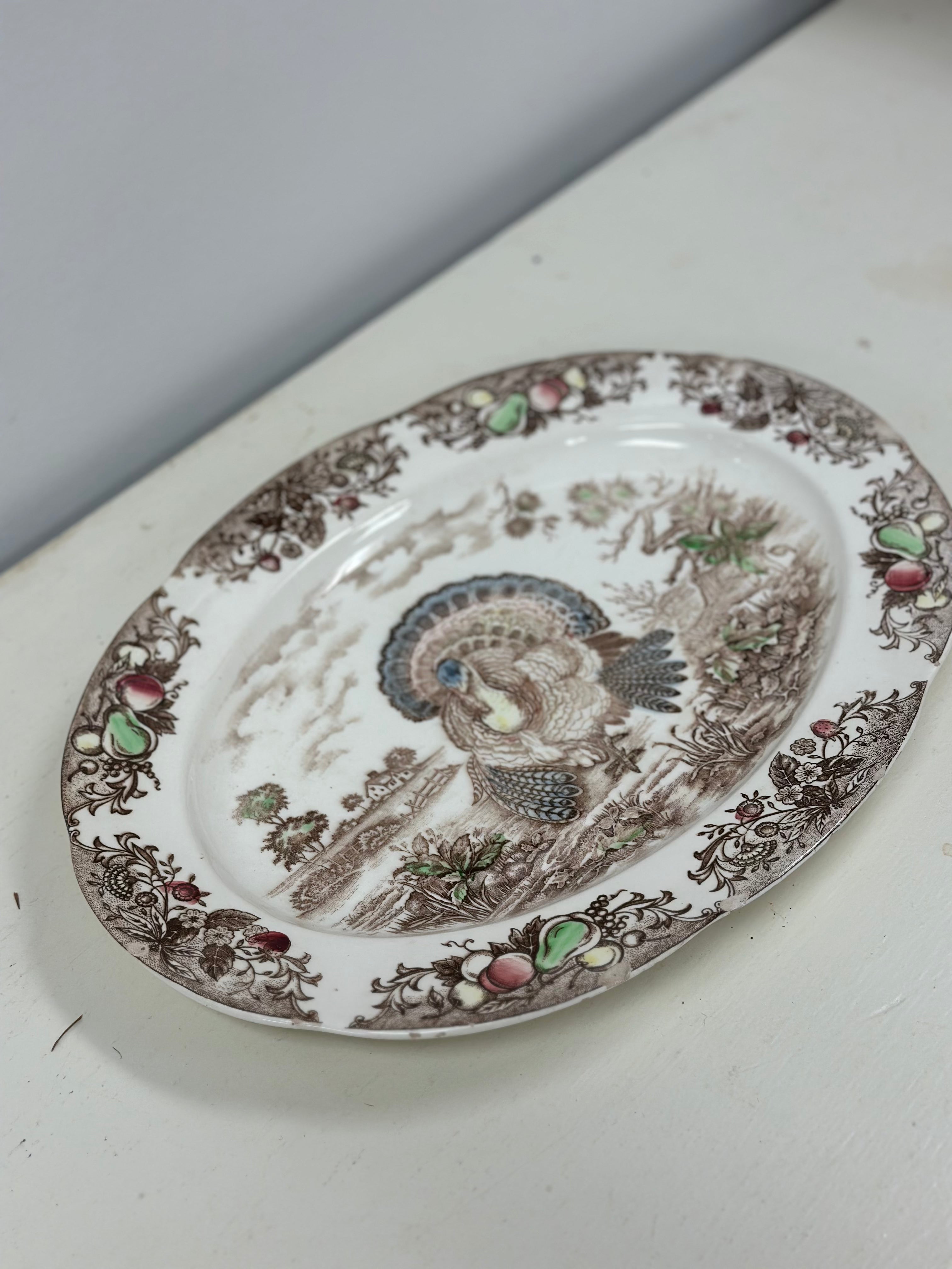 Vintage Turkey Platter
