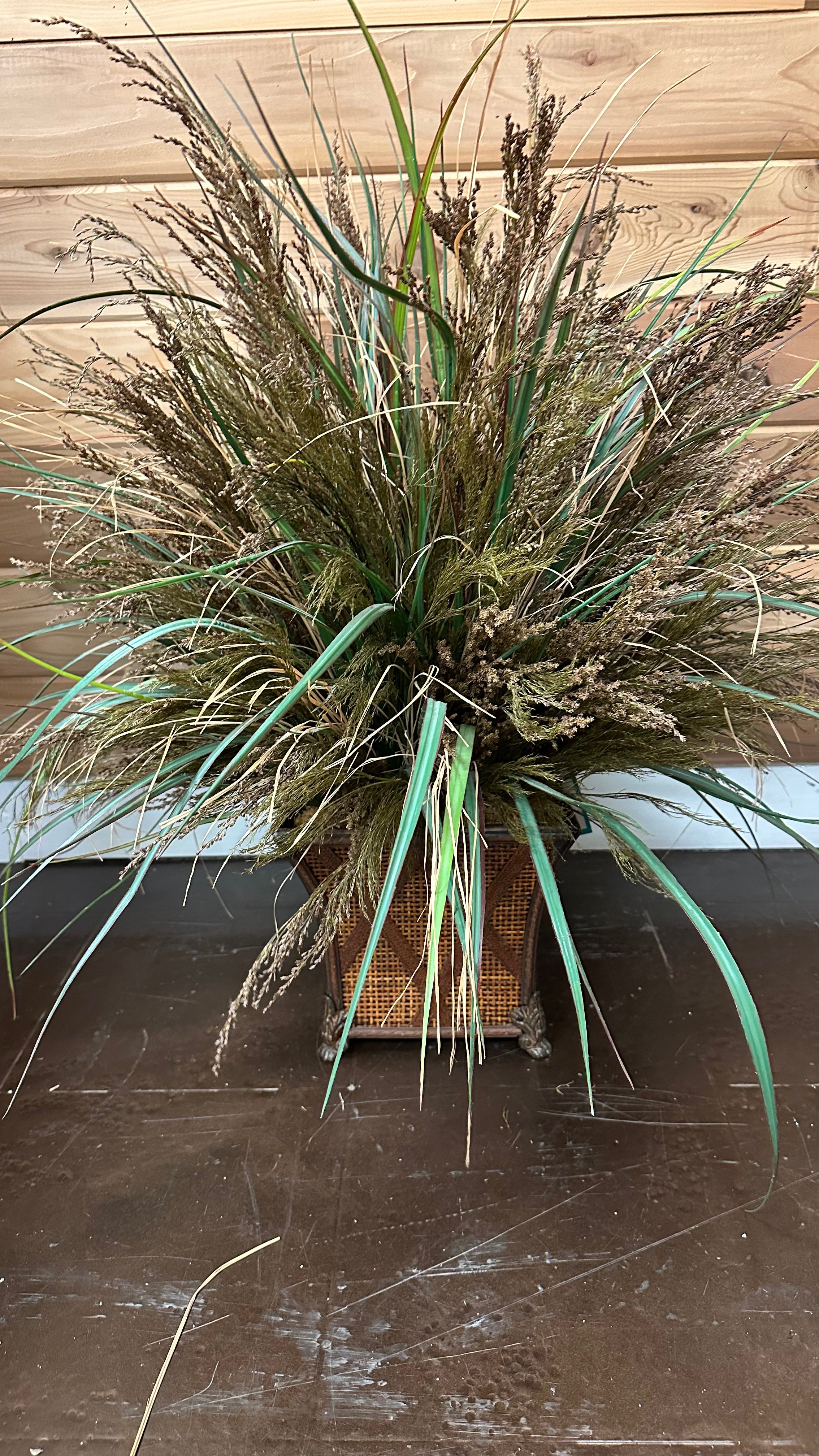 Rustic Faux Plant in Planter