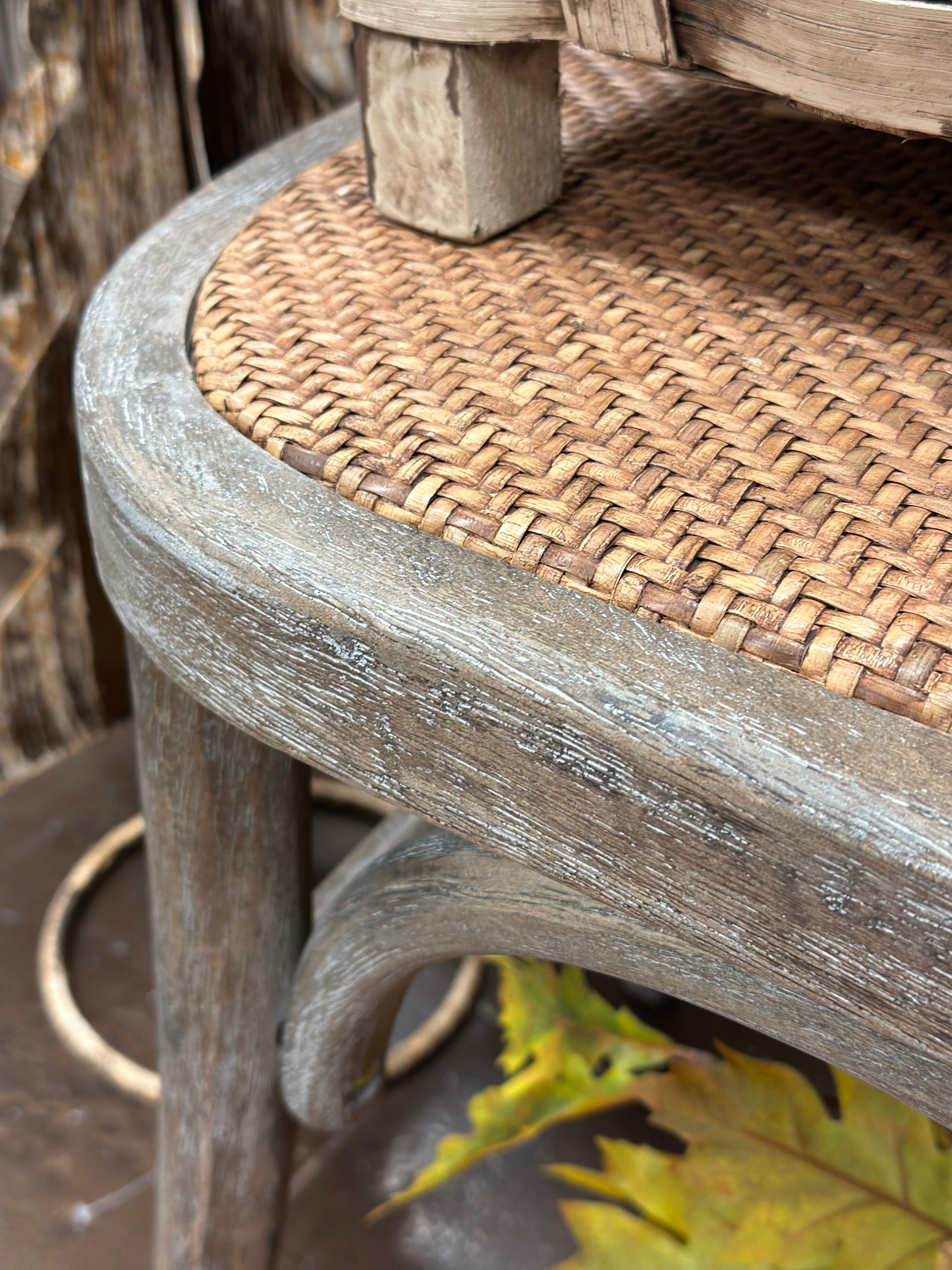 Evelyn Wood/Wicker Bench