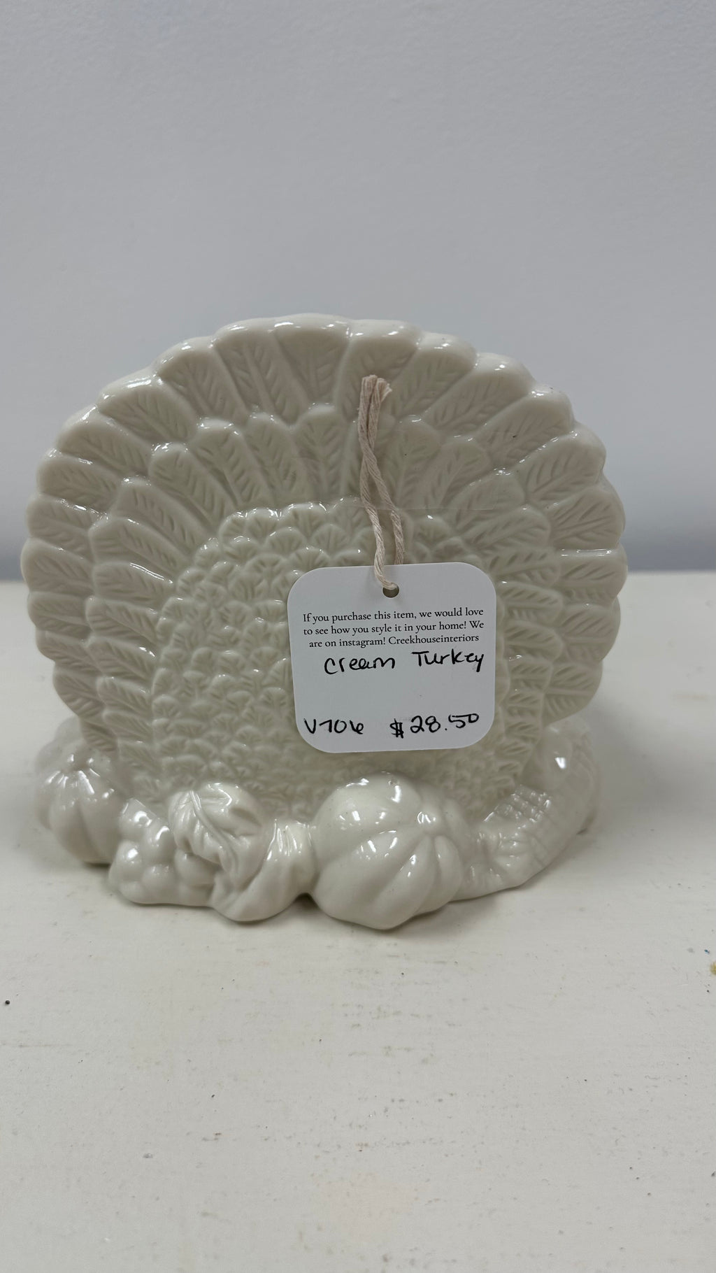 Cream Ceramic Turkey
